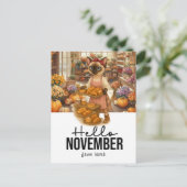 Novemberあいさつ文猫好きベーカリー シーズンポストカード (スタンド正面)