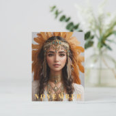 *~* NOVEMBERゴールデントパーズAP53ボホ誕生石 ポストカード (スタンド正面)