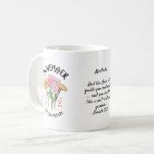 NOVEMBER誕生月花クリスチャンパーソナライズされたス コーヒーマグカップ (正面左)