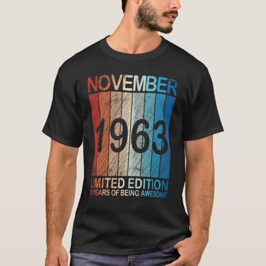 November 1963 Ltd Edition 59年の素晴らしさ Tシャツ (正面)