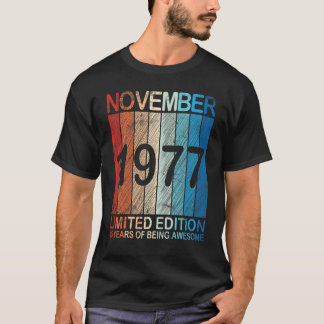 November 1977 Ltd Edition 45年の素晴らしさ Tシャツ