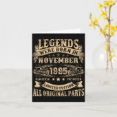 November 1995 30 Year Old Bday For Men 30th Birthd カード (黄色い花)