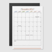 November 2025 Magnetic Calendar (正面/裏面)