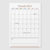 November 2025 Magnetic Calendar (正面)