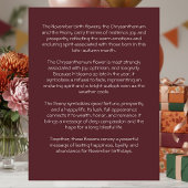 November Birth Flower Birthday Card | Mums & Peony カード