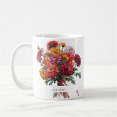 November Birth Flower Mug | Mums & Peonies コーヒーマグカップ (左)