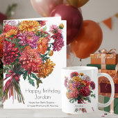 November Birth Flower Mug | Mums & Peonies コーヒーマグカップ