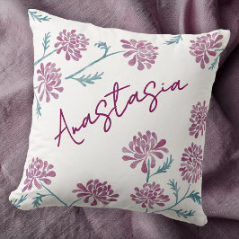 November Birth Month Chrysanthemum Personalized クッション