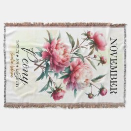 November Birth Month Throw Blanket – Personalized  スローブランケット
