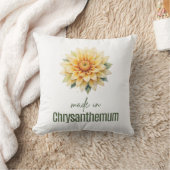 November Chrysanthemu Birth Flower Flat Thank You クッション (ブランケット)