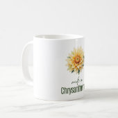 November Chrysanthemum Flower Mug | Coffee Cup コーヒーマグカップ (正面左)