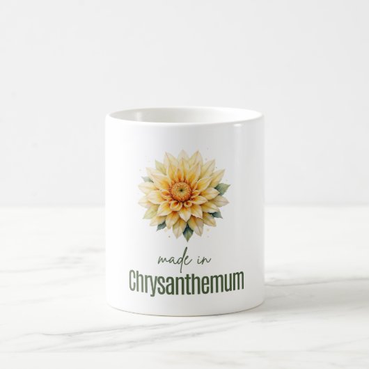 November Chrysanthemum Flower Mug | Coffee Cup コーヒーマグカップ (中央)