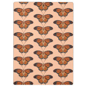 November Citrine Monarch Butterfly Pattern Design クリップボード (裏面)