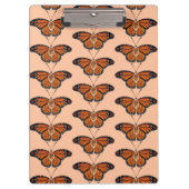 November Citrine Monarch Butterfly Pattern Design クリップボード (正面)
