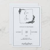 「November Elegance」カスタマイズ可結婚能なInvitati 招待状 (正面/裏面)