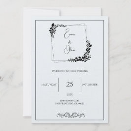 「November Elegance」カスタマイズ可結婚能なInvitati 招待状