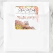 November Hiddenジュエリーキャンドル製品ラベル スクエアシール (バッグ)