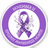 November is Epilepsy Awareness Month シール (正面)