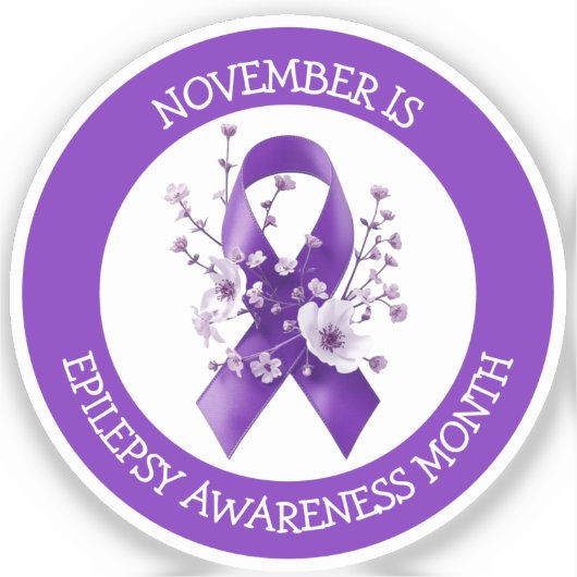 November is Epilepsy Awareness Month シール (正面)