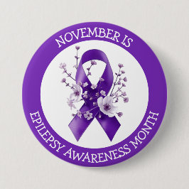 November is Epilepsy Awareness Month 缶バッジ