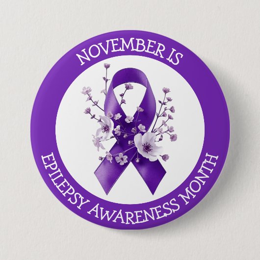 November is Epilepsy Awareness Month 缶バッジ (正面)