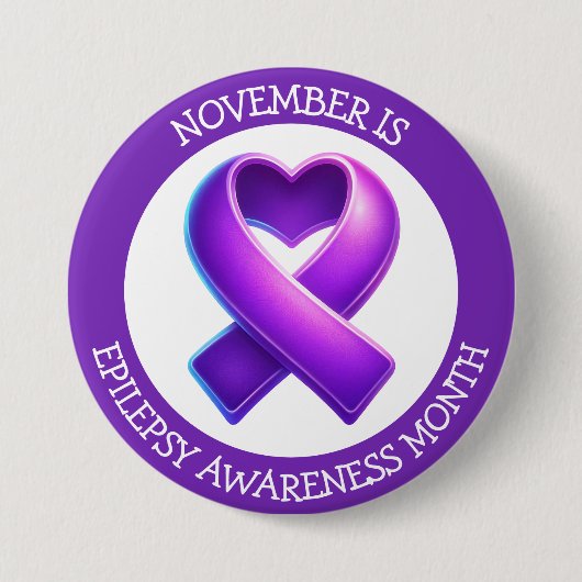 November is Epilepsy Awareness Month 缶バッジ (正面)