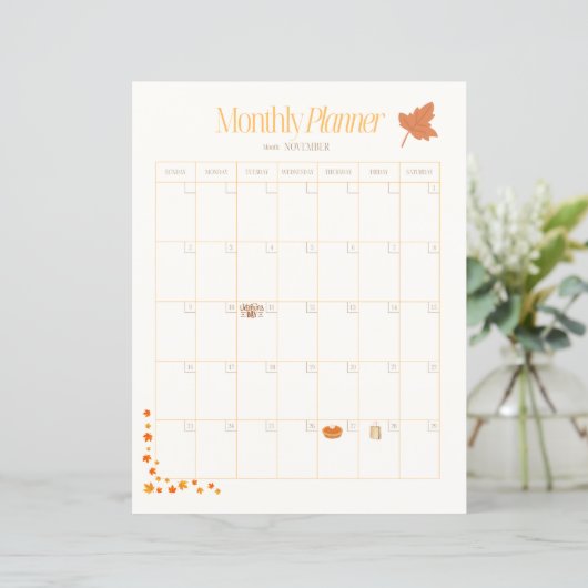 November Monthly Planner (スタンド正面)