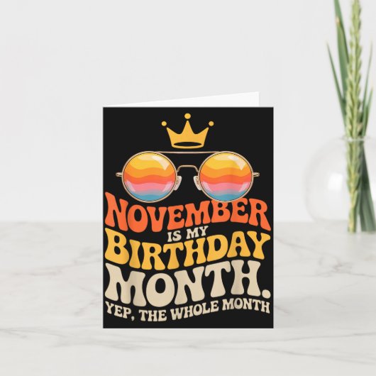 November My Birthday For New Year 2026 カード (正面)