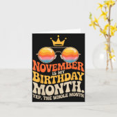 November My Birthday For New Year 2026 カード (黄色い花)