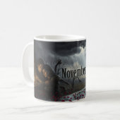 November Rain ろうそくの愛の記憶マグ コーヒーマグカップ (正面左)