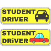 Novice おもしろい Student Driver Stickers for Car シール (正面)
