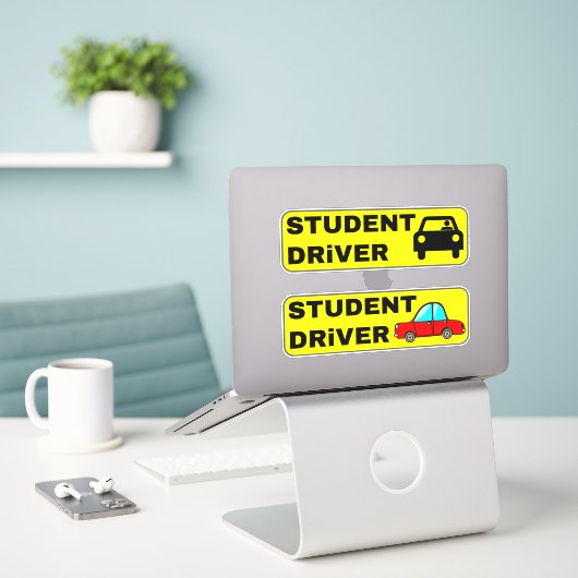 Novice おもしろい Student Driver Stickers for Car シール (デスク上のノートパソコン)
