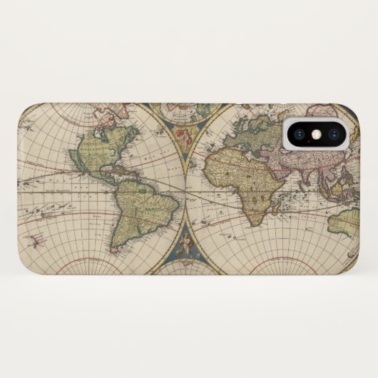 Novissima Totius Terrarum Orbis Tabula Case-Mate iPhoneケース (裏面(横))