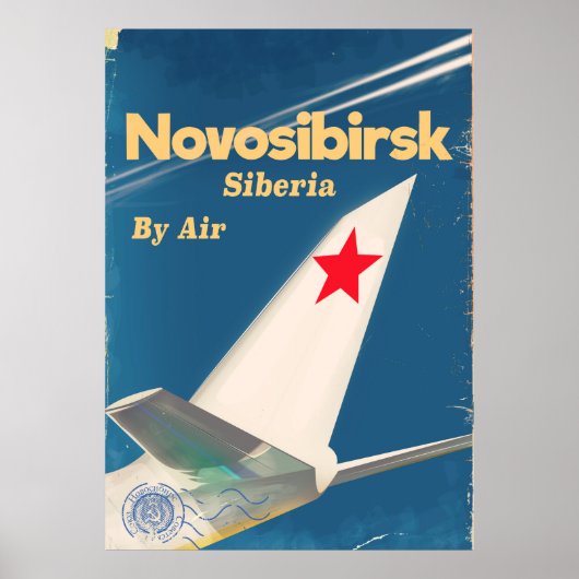 Novosibirsk Siberia soviet union flight poster ポスター (正面)