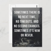 NowまたはNever引用文 ポストカード (正面/裏面)