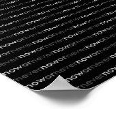 NowまたはNever Vanishing引用文ミニマリストブラック ポスター (角)