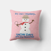 NOwミステリー探偵雪だるまピンク クッション (裏面)