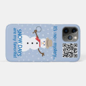 NOwミステリー探偵雪だるまピンクQR Case-Mate iPhoneケース (裏面(横))