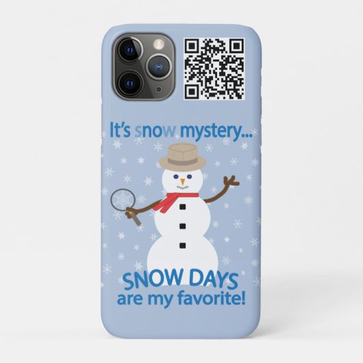 NOwミステリー探偵雪だるまピンクQR Case-Mate iPhoneケース (裏)
