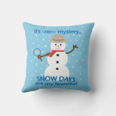 NOwミステリー探偵雪だるまブルー クッション (裏面)