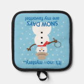 NOwミステリー探偵雪だるまブルー 鍋敷き (正面)