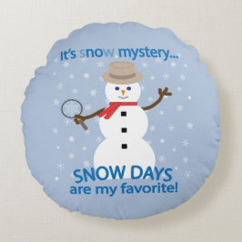 NOwミステリー探偵雪だるま ラウンドクッション