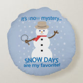 NOwミステリー探偵雪だるま ラウンドクッション (裏面)