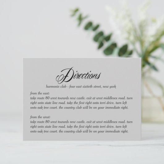 Now and Forever Directionsカード エンクロージャーカード (スタンド正面)