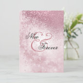Now and Forever Pinkグリッター結婚ズ 招待状 (スタンド正面)