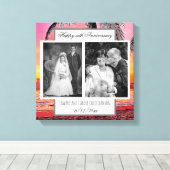 Now And Then 結婚's Photo Anniversary キャンバスプリント (インサイチュ (ウッドフロア))