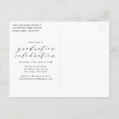 Now And Then 2 Photo Graduation Party インビテーションポストカード (裏面)