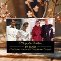 Now And Then Photos金ゴールド文字記念写真