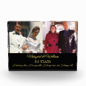 Now And Then Photos金ゴールド文字記念写真 フォトブロック (正面)