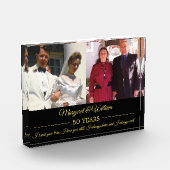 Now And Then Photos金ゴールド文字記念写真 フォトブロック (左)